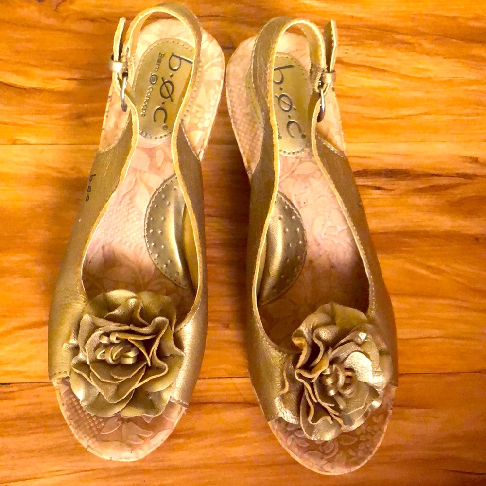 B.O.C Born of concept gold wedges women cute Sz.8
